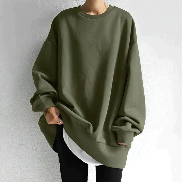 Bekväm dam pullover i stora storlekar med avslappnad passform och modern stil. Idealisk för höstmode.