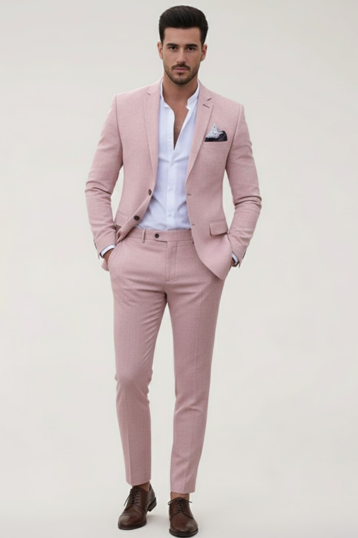 Elegant herrkostymset med slim fit. Mångsidig för fest, bröllop och affärstillfällen. Modern, bekväm stil.