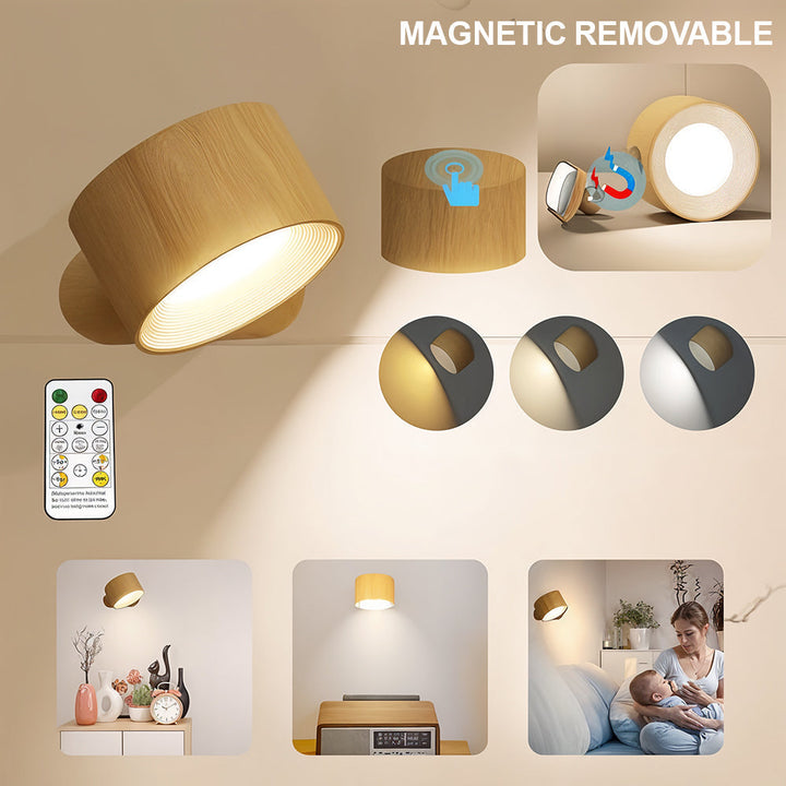 Trådlös vägglampa EasyStick monteras enkelt utan sladdar. Laddbar, flexibel LED-belysning för smart hem.