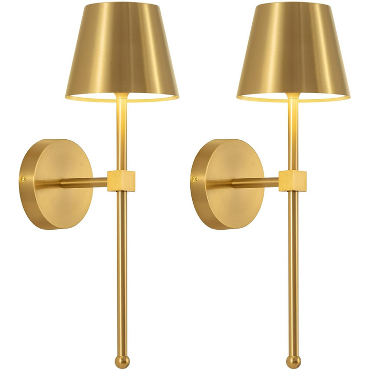Fjärrstyrd trådlös vägglampa med LED. Modern uppladdningsbar belysning för bekväm heminredning.