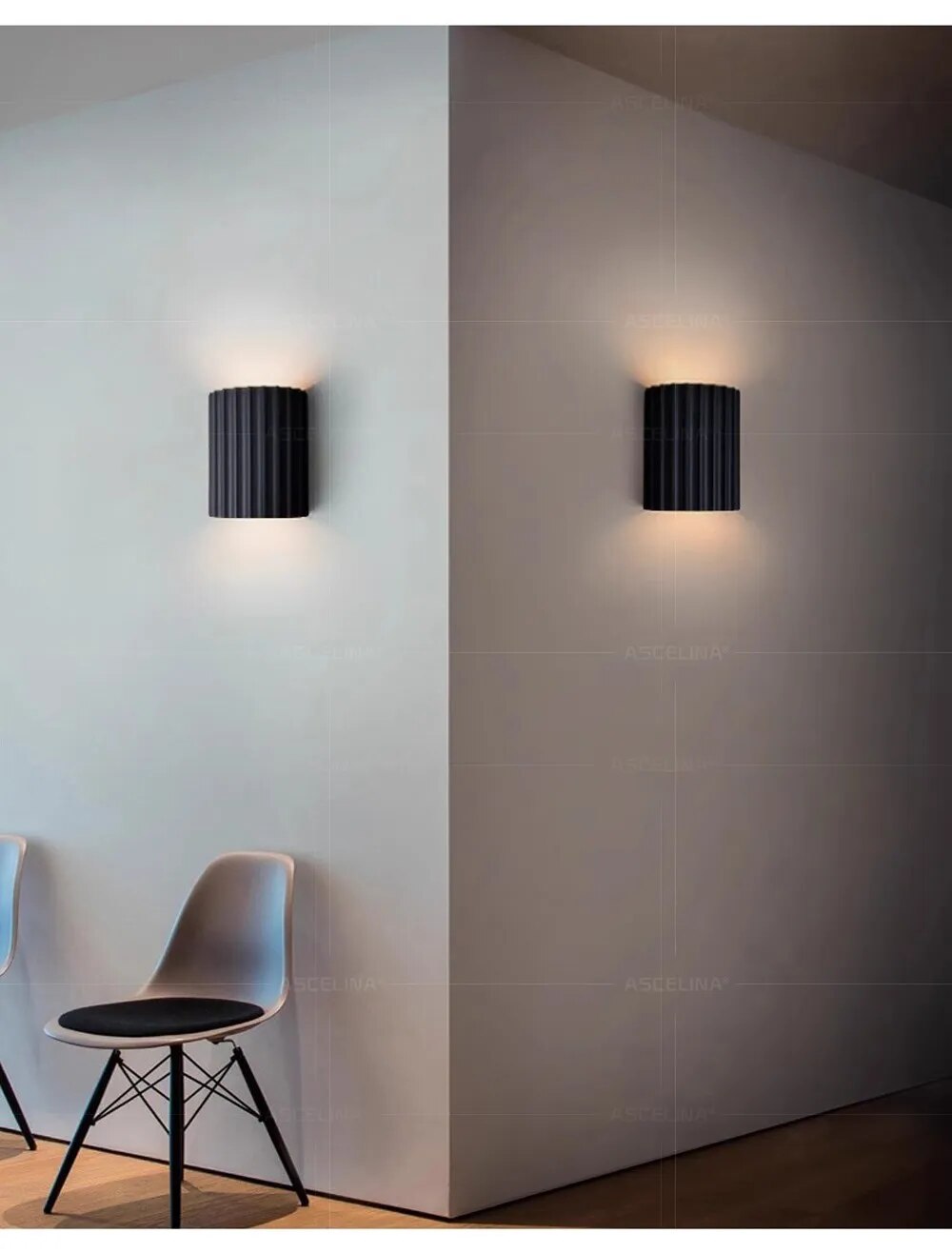 Stilren LED-vägglampa i modern design. Energieffektiv belysning som skapar stämningsfull nordisk atmosfär.