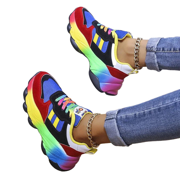 Moderna dam sneakers med fotstöd för vardagsbruk. Bekväma walkingskor i stilren design med säkert grepp.