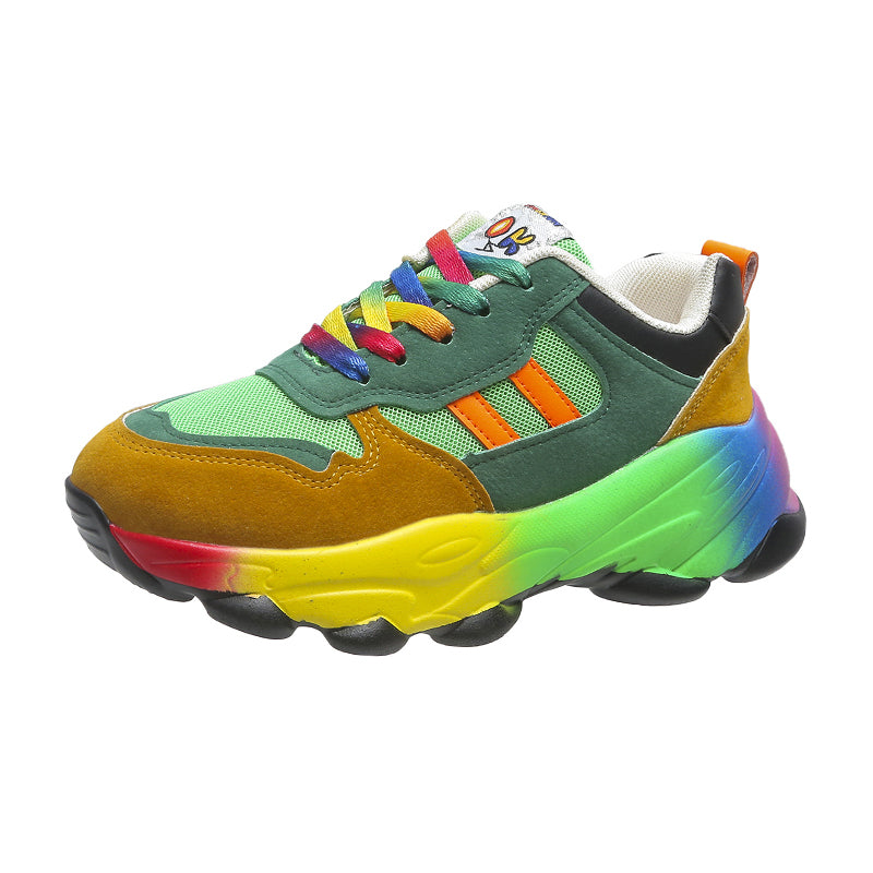 Dam sneakers med säkert grepp och bekvämt fotstöd. Moderna sportskor för vardag och promenader i blått eller grönt.