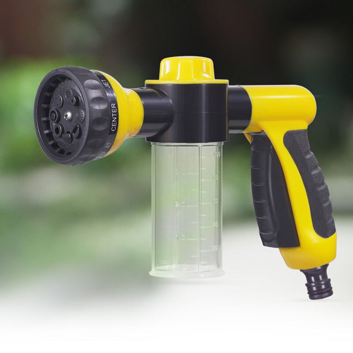 Justerbar skumpistol med flera spraylägen för optimal tvättning av bil, cykel & uteplats.
