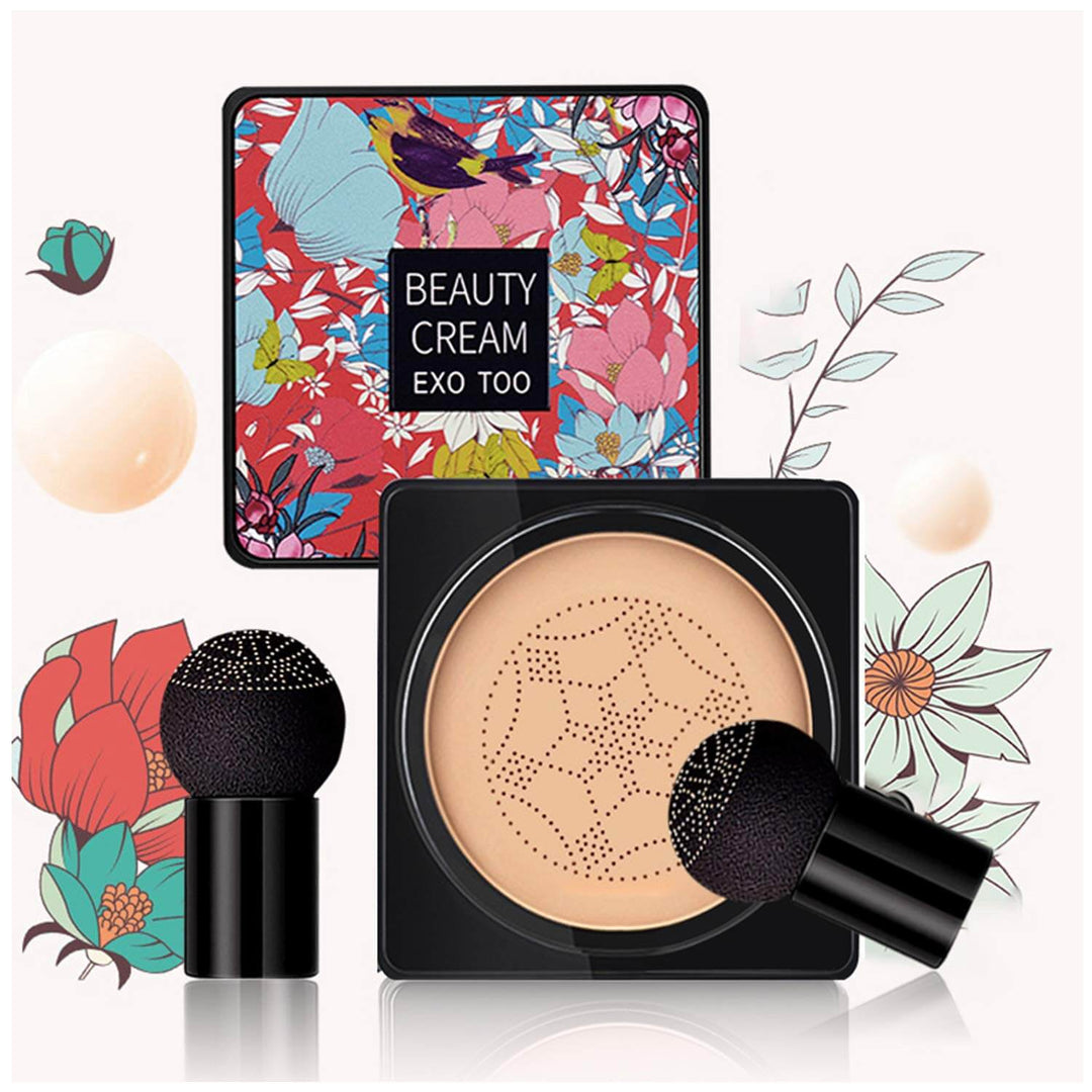 CC-kräm med svamphuvudsapplikator, täckande concealer för ansiktsvård, hudvård, makeup