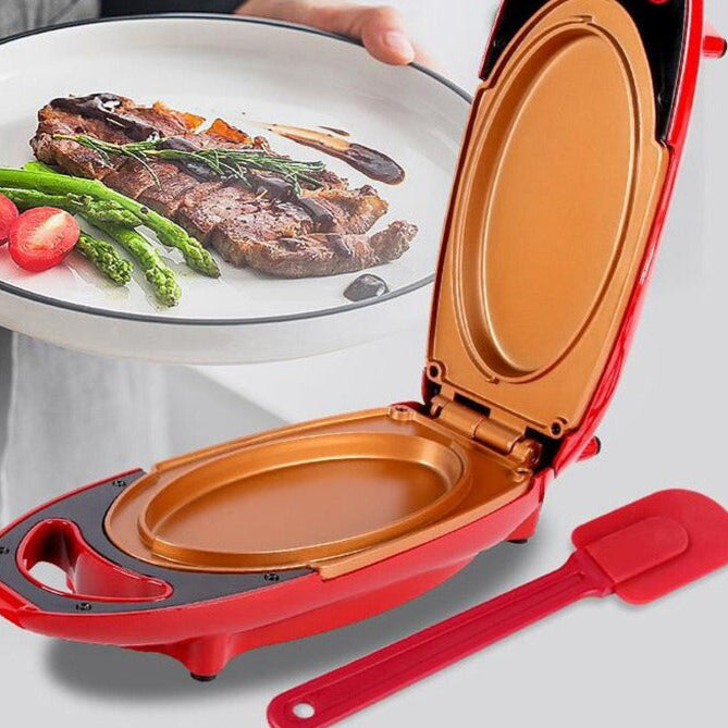Detaljbild av non-stick beläggningen på stekpannan, visar dess hållbarhet och kvalitet.