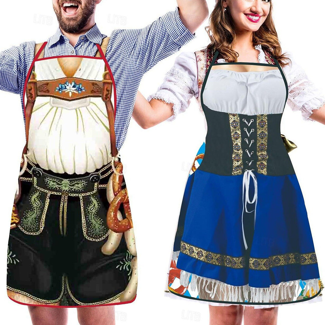 Grillfest förkläde med humoristisk Oktoberfest design, justerbart och lämpligt för vuxna