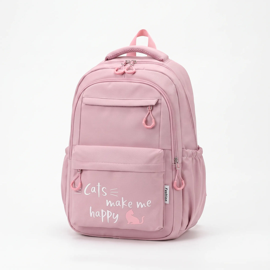 Robust nylon skolryggsäck. Vattentålig design med flera fack. Perfekt ungdomsryggsäck för skolstart.