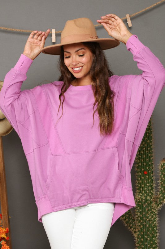 Trendig dam sweatshirt för fritid i mjukt tyg, ledig passform och fashionabla kontrastdetaljer.