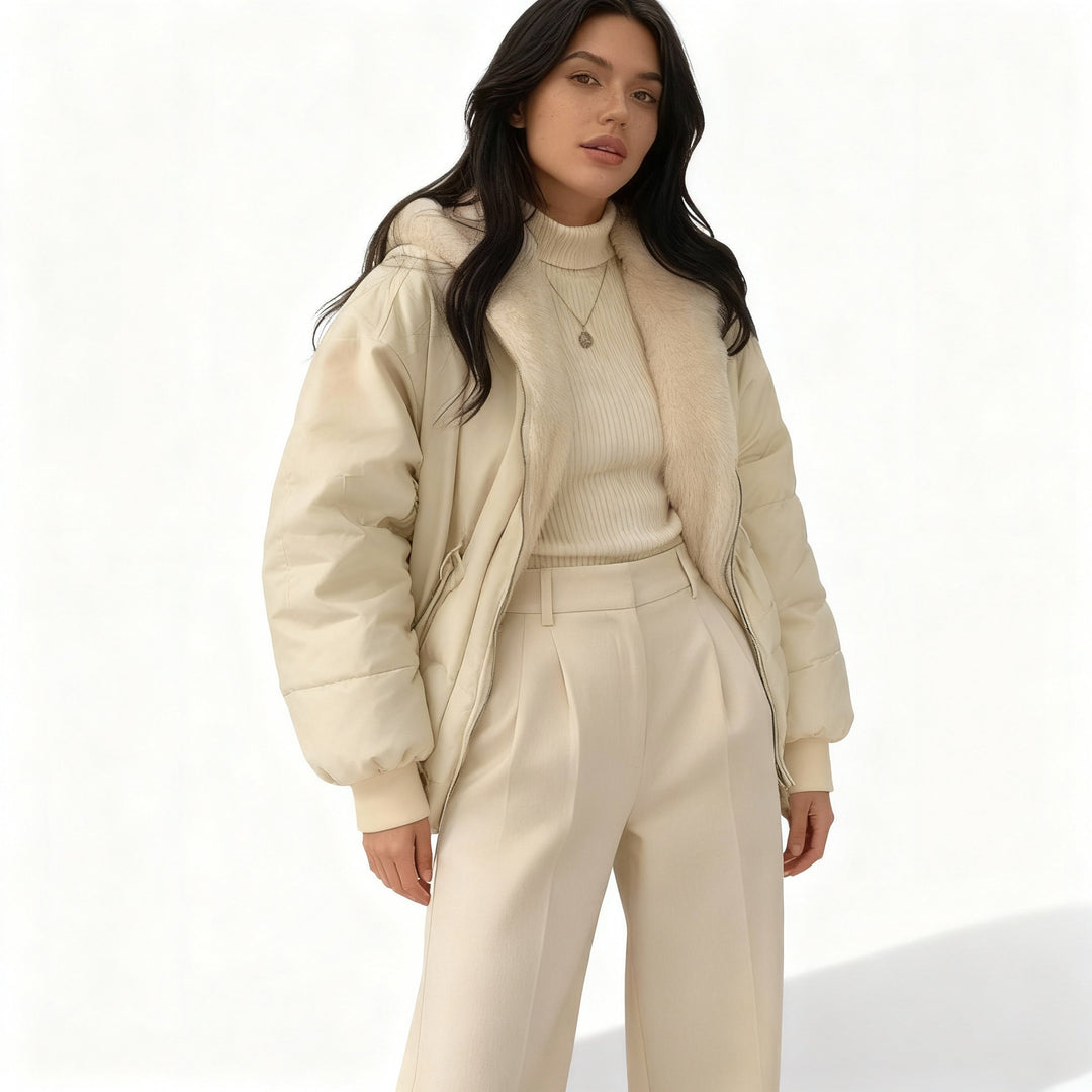 Praktisk och stilren oversized vinterjacka för dam, perfekt som vardagsjacka mot kylan. Varmt & trendigt.
