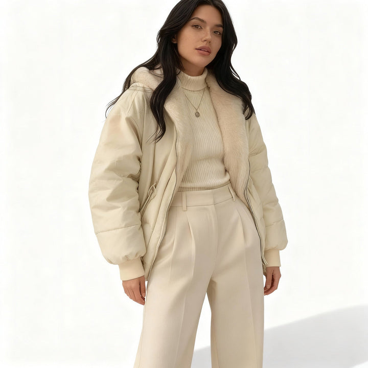 Praktisk och stilren oversized vinterjacka för dam, perfekt som vardagsjacka mot kylan. Varmt & trendigt.