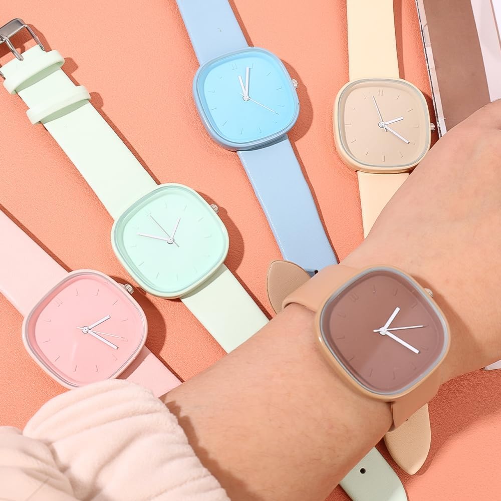 Mångsidig pastell unisexklocka, modern armbandsur för elegant vardagsstil och accessoar.