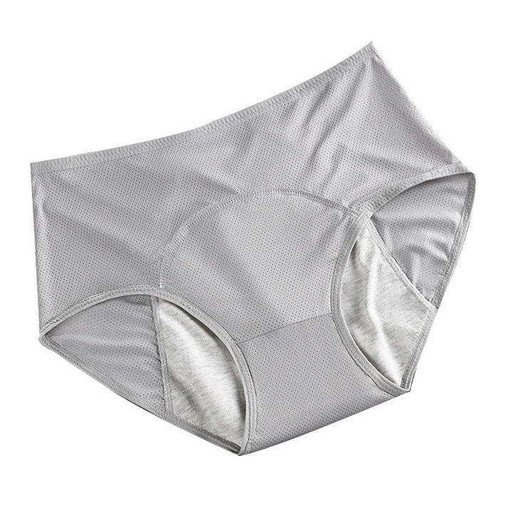 Detaljbild på sömlösa, läckagesäkra plus size menstruationstrosor. Mjuka och bekväma damunderkläder.