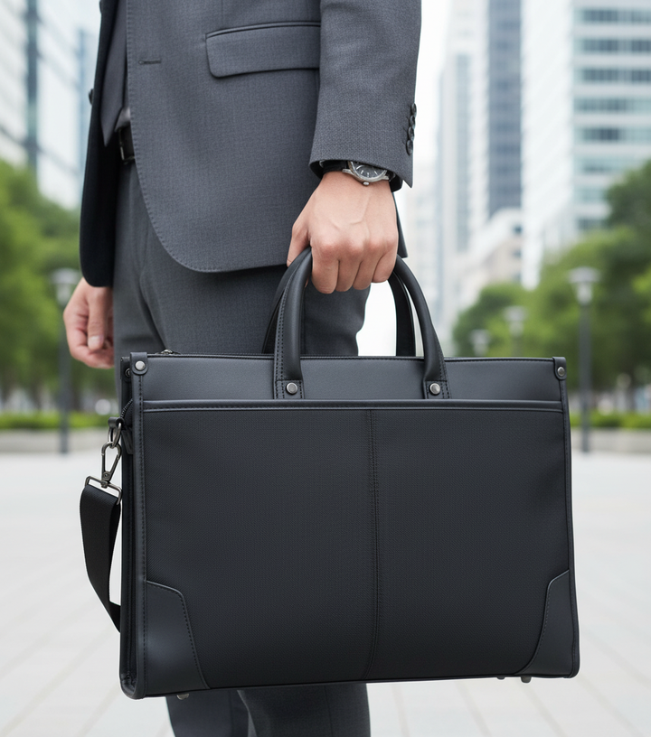 Professionell dokumentväska DocuCarry för organiserad förvaring av dokument, laptop och kontorsmaterial.