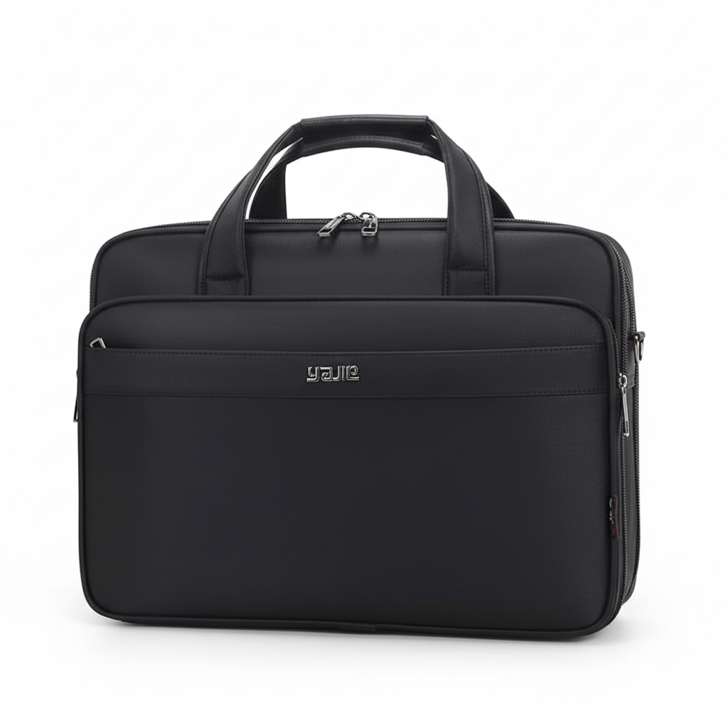 Funktionell datorväska BizBag, även som axelväska, med flera fack för kontor, affärsresor och studier.