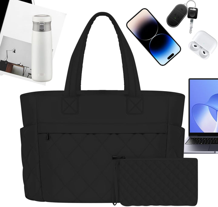 Professionell pendlingsväska för kvinnor med bekväma handtag, stor fackindelad laptopväska Selvara.