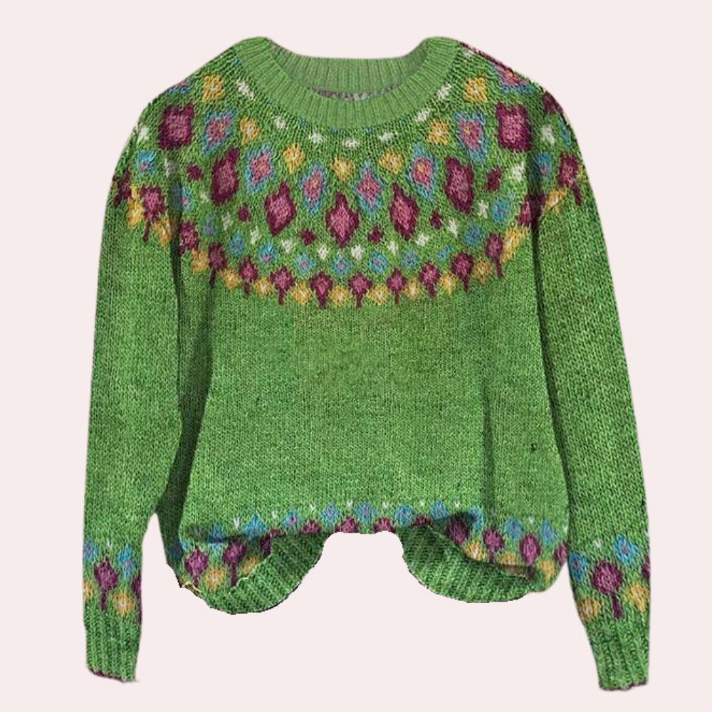 Bekväm randig kvinnors tröja i mjukt tyg, idealisk för höstmode och mångsidig användning.