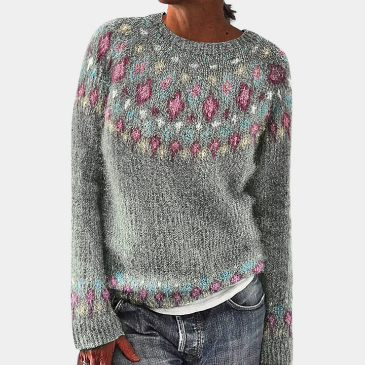 Stilren randig hösttröja för kvinnor med färgstark design, perfekt för en trendig vardagsstil.