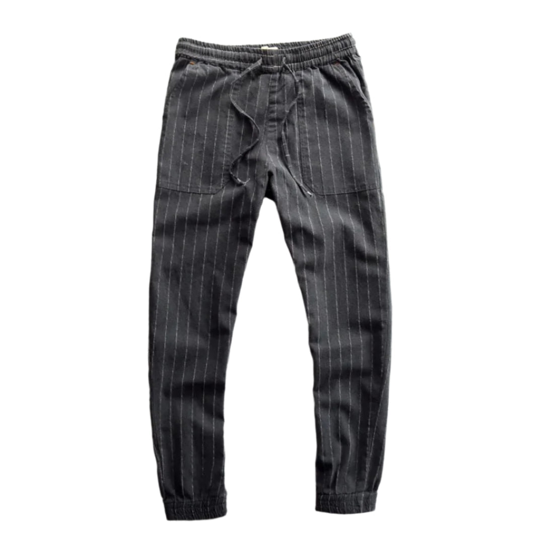 Randiga dambyxor med elastisk midja för en bekväm och ledig sommarlook.
