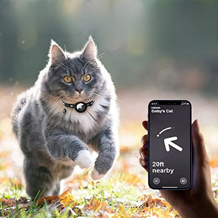 Katt GPS-halsband med reflekterande design för ökad säkerhet. Håll koll på din utomhuskatt.