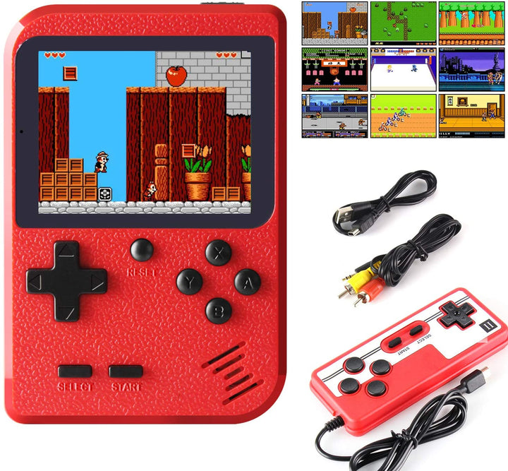 Bärbar retro spelkonsol, perfekt för att återuppleva nostalgi med 400 inbyggda spel