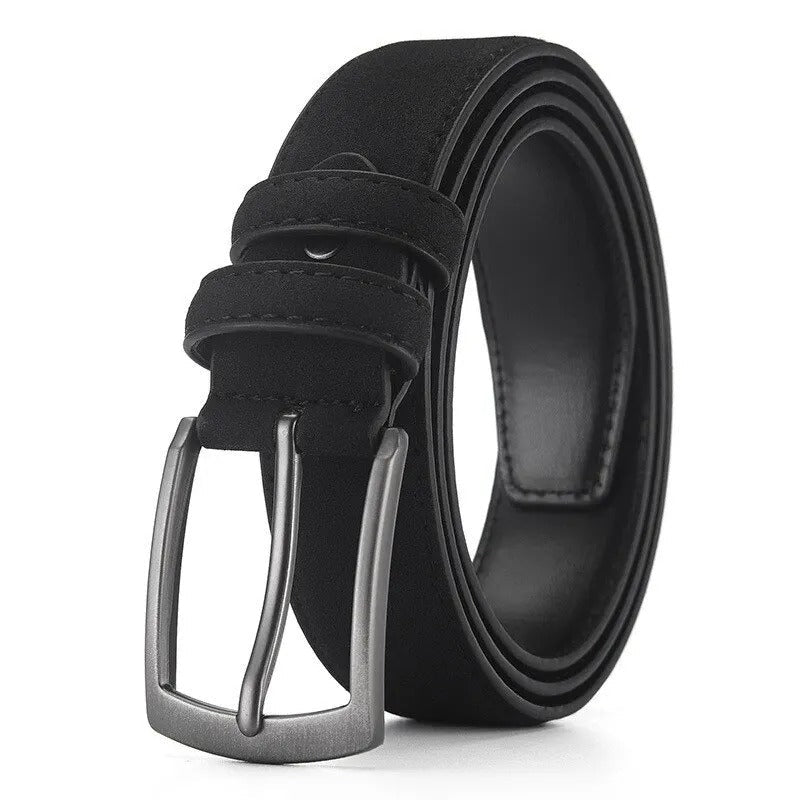 Retro herrbälte med elegant spänne i brunt, stilren modeaccessoar för herr.
