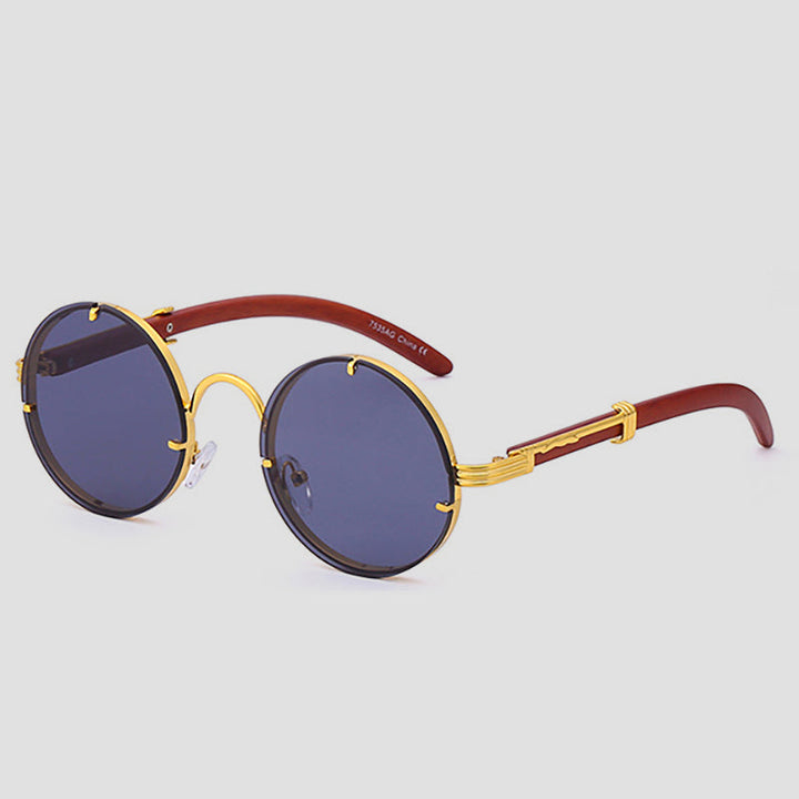 Unisex solglasögon, runda retrostil med UV400-skydd, en måste-ha sommaraccessoar.