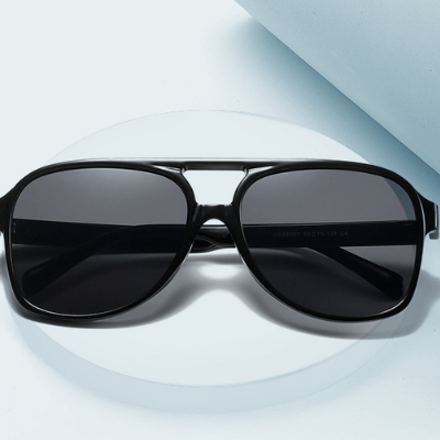 Unisex pilotglasögon panter, trendig retrostil med komplett UV400-skydd.