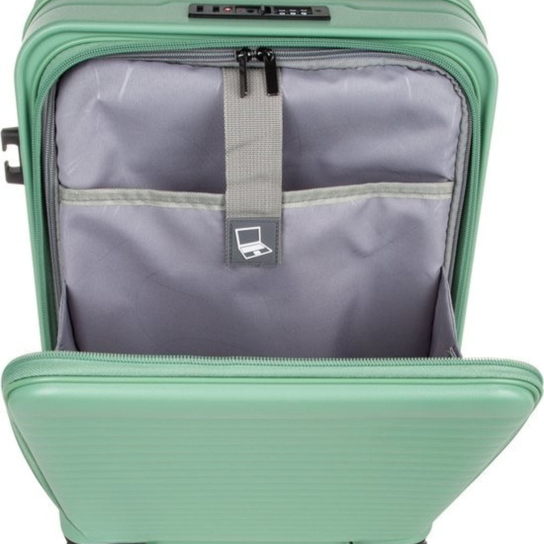 Problemfri packning med utbyggbart resväskset och säkert laptopfack för alla bagagebehov.