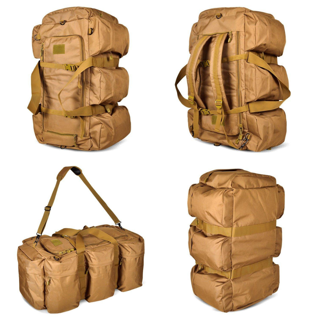 Svart duffelväska TacticCarry. Mångsidig förvaring av utrustning för camping, resor och taktiska outdoor-äventyr.