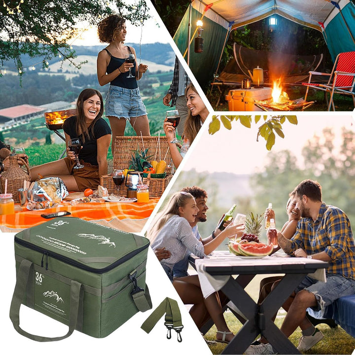 Rymlig 36L camping duffelväska för effektiv organisering av packning till vandring & äventyr.