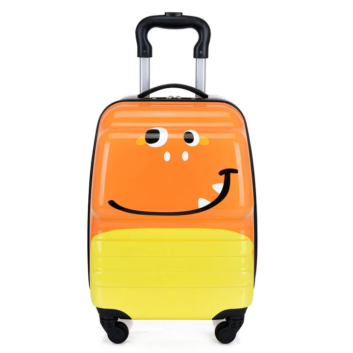 Praktisk barnresväska med unik 3D-design och giraffmotiv. Perfekt för flyg och utflykter.