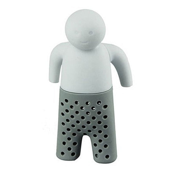 Unisex teinfuser i rosa silikon som sticker upp ur en tekanna fylld med varmt vatten.