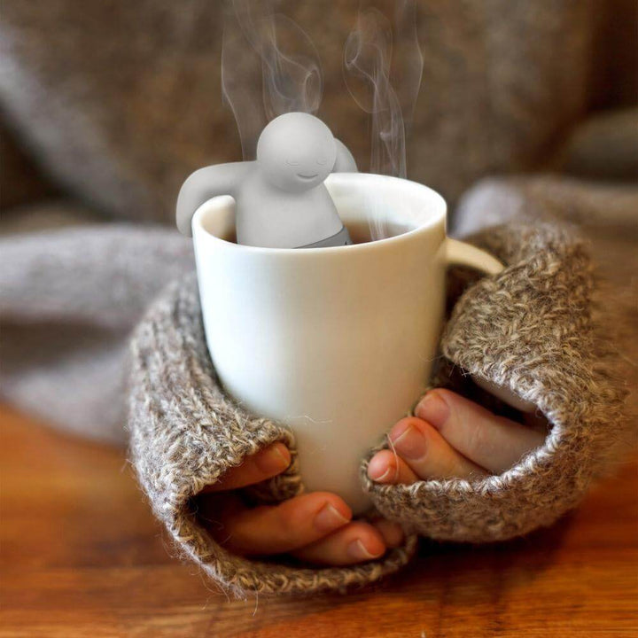 Unisex teinfuser i livfull blå silikon, enkel att använda för teälskare.
