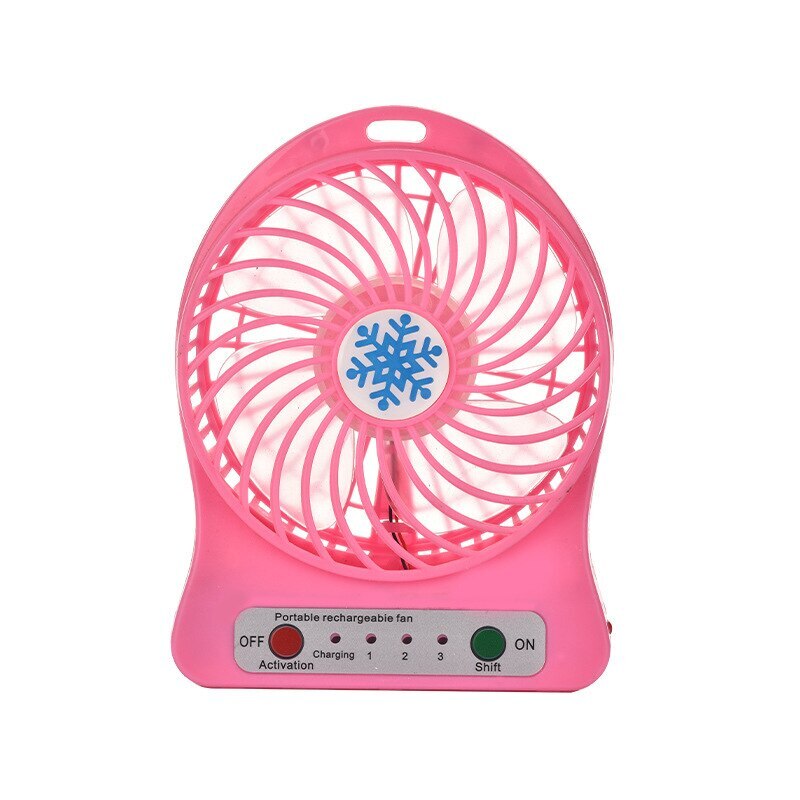 Liten rosa minifläkt för svalka på resan, en effektiv och bärbar USB-fläkt för varma dagar.