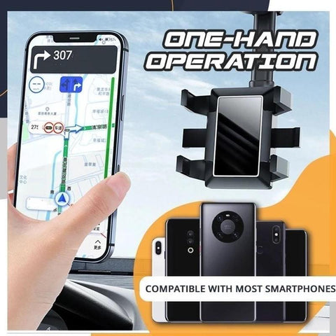 Justerbar mobilfäste för bil, roterbar telefonhållare som ger optimal vinkel och säkert grepp för alla mobiler.
