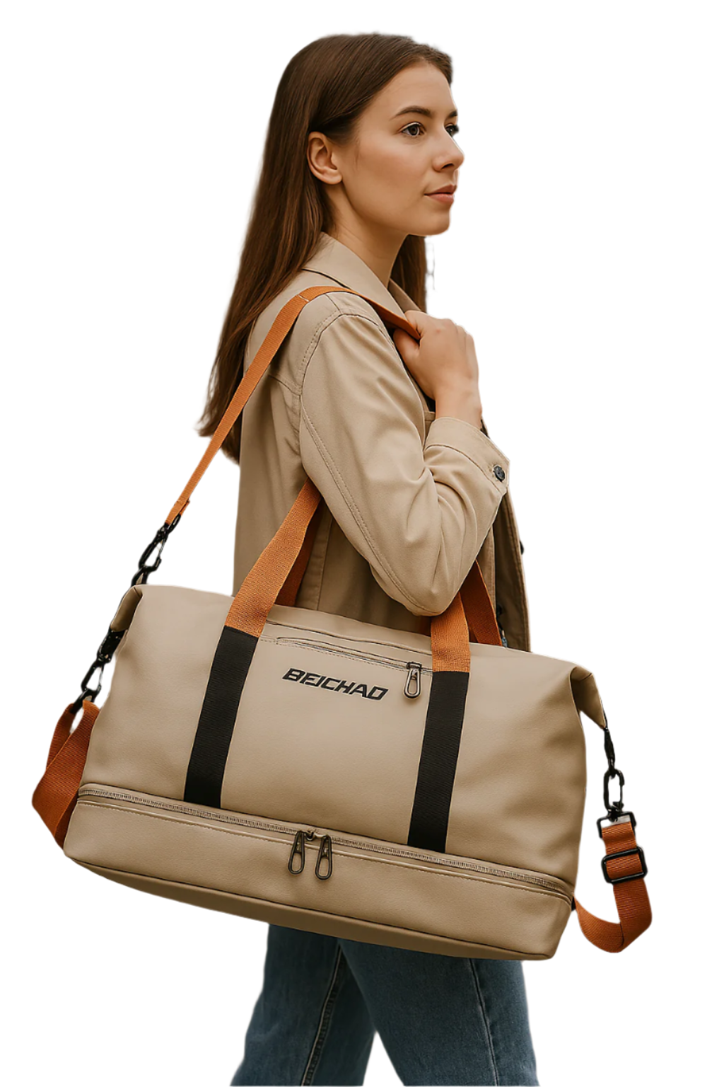 Rymlig damväska tote i modern design, perfekt som praktisk vardags- och jobbväska för kvinnor.