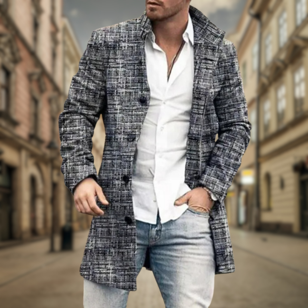 Herrkappa, skräddarsydd för vardag och fest. Elegant och modern för stilrent höst- och vintermode.