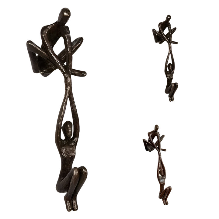 Skulptur Kärlek & Styrka, modern heminredning. Konstverk för vardagsrum, symboliserar band. Unik tidlös dekoration.