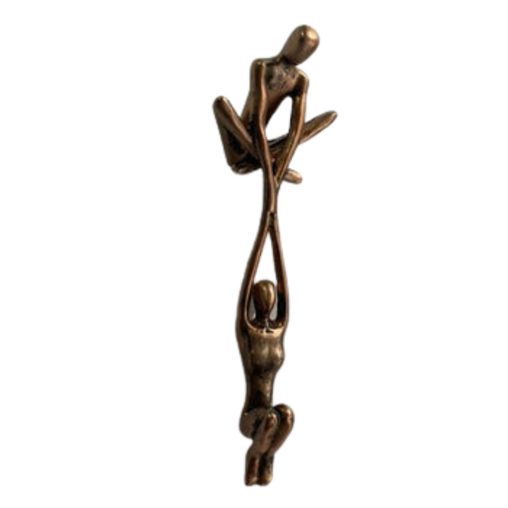 Unik skulptur Kärlek & Styrka. Modern heminredningsdekoration, konstverk för vardagsrum & sovrum.