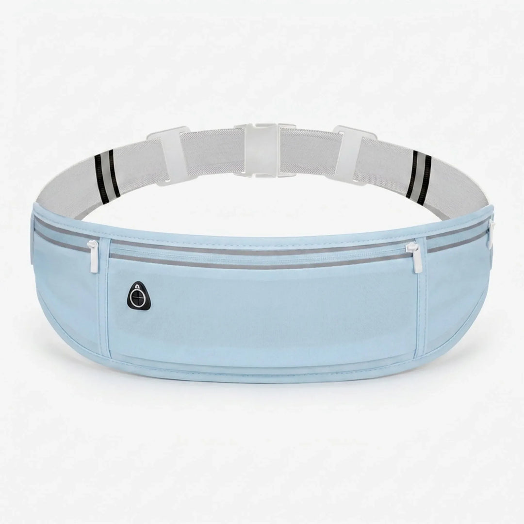 Smal löparväska/midjebälte i lila för träning. Unisex sportaccessoar med plats för mobil & småsaker.