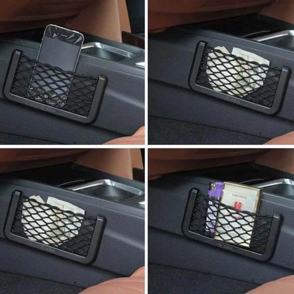 Få ordning i bilen med denna smarta bilnätficka. En universal förvaringslösning för bilaccessoarer.