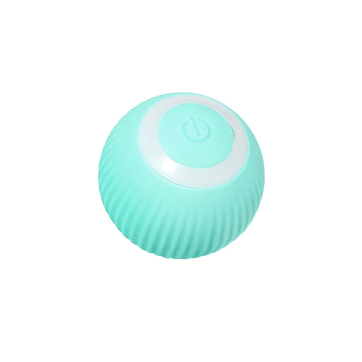 Smart interaktiv kattleksak med LED-ljus för lek och stimulans. Självrullande kattboll.