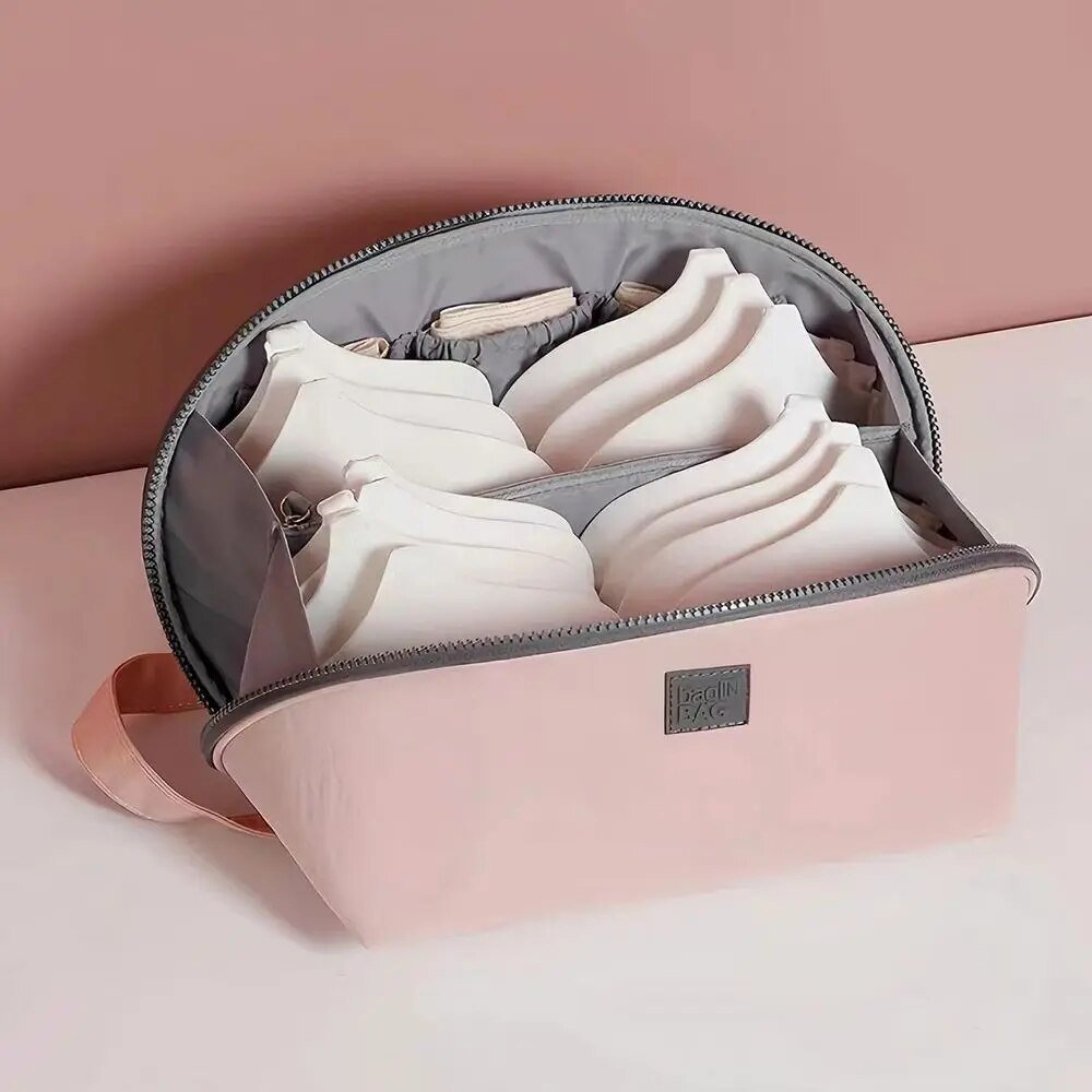 Unisex Packify reseförvaring för hygienartiklar. Smidig necessär som organiseringspåse för effektiv packning. Rosa/grå.