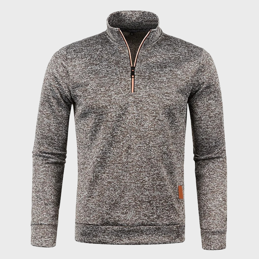Hösttröja för herrar med dragkedja, ger optimal komfort och värme. Passar mångsidig casual-stil.