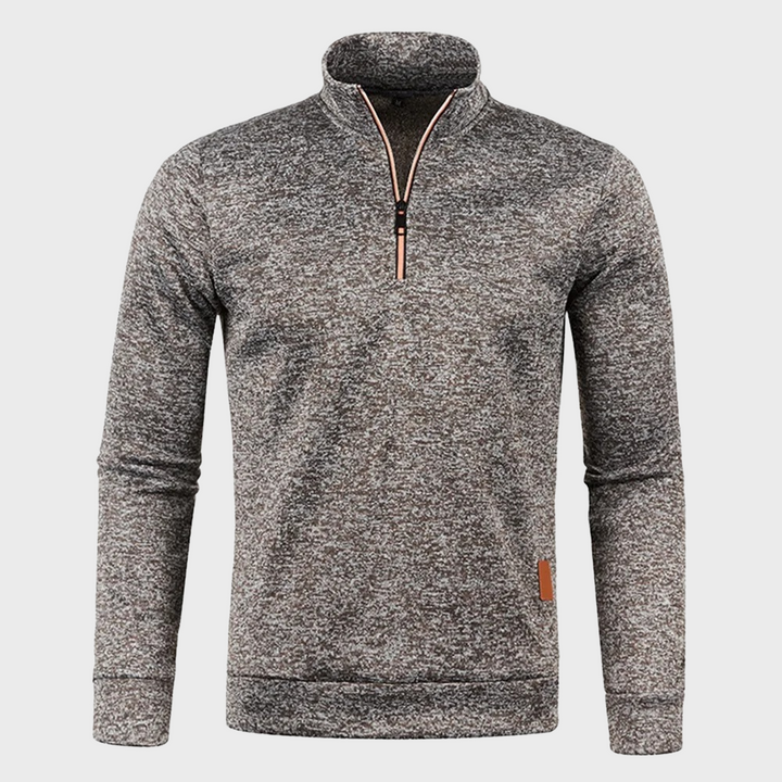 Hösttröja för herrar med dragkedja, ger optimal komfort och värme. Passar mångsidig casual-stil.