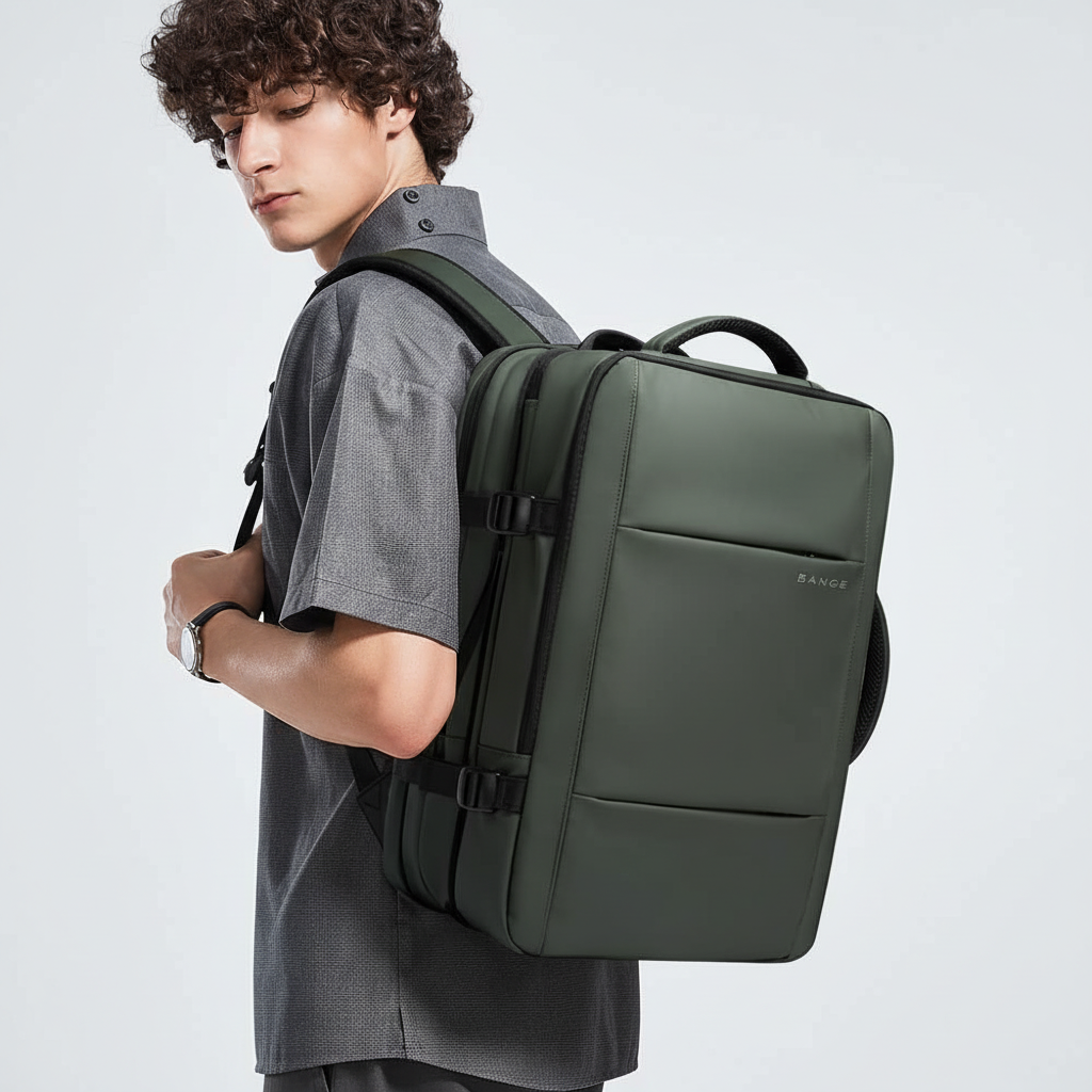 Rymlig reseryggsäck i unisex-design, flexibel weekendväska idealisk för korta resor och äventyr.