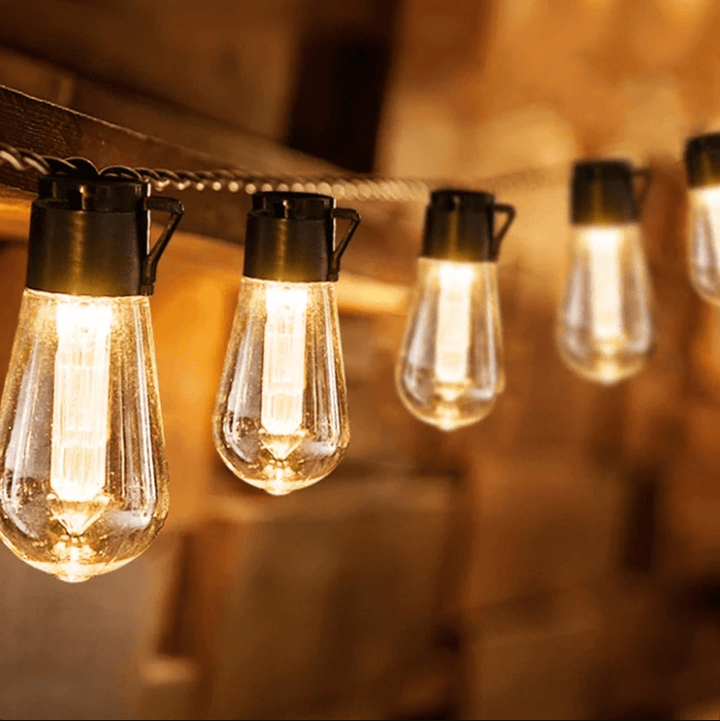 Solcellsdriven LED-ljusslinga, utomhusbelysning, trädgårds- & terrassdekor.