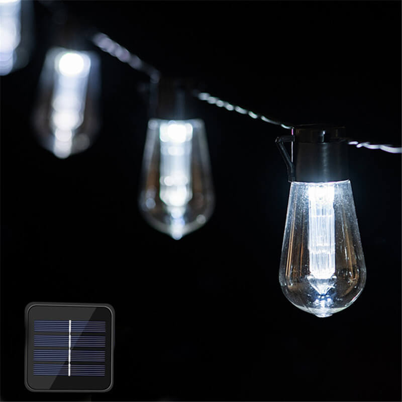 Självständig solcellsdriven LED-slinga. Stämningsfull utomhusbelysning för balkong & uteplats.