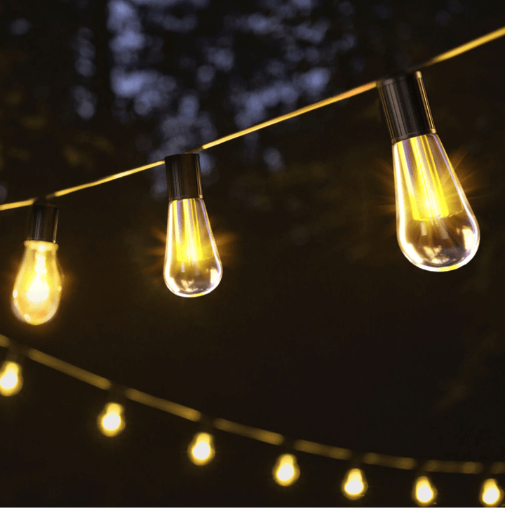 Magisk solcellsdriven LED-slinga, dekorationsbelysning för trädgård & utomhusbruk. Miljövänlig.